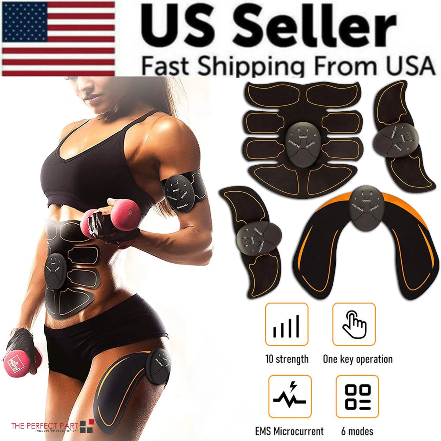 Get quicker results with the EMS Abdominal Muscle Toning Trainer ABS Stimulator Toner Fitness Binder Gym Belt