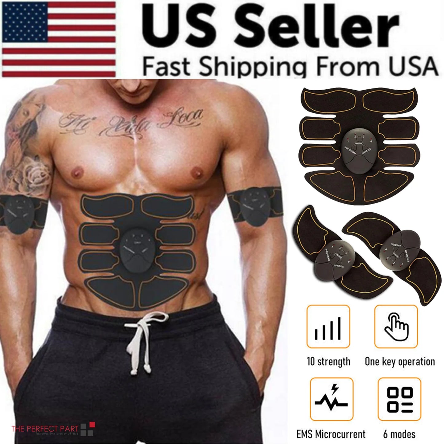 Get quicker results with the EMS Abdominal Muscle Toning Trainer ABS Stimulator Toner Fitness Binder Gym Belt