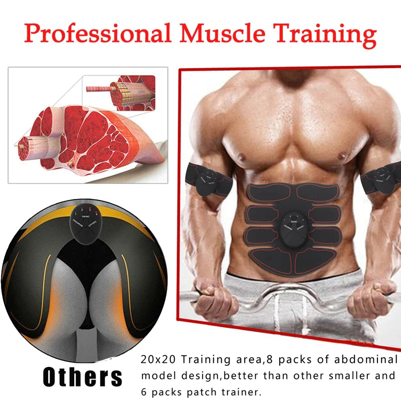 Get quicker results with the EMS Abdominal Muscle Toning Trainer ABS Stimulator Toner Fitness Binder Gym Belt