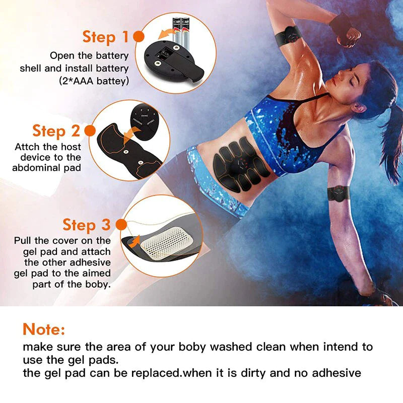 Get quicker results with the EMS Abdominal Muscle Toning Trainer ABS Stimulator Toner Fitness Binder Gym Belt