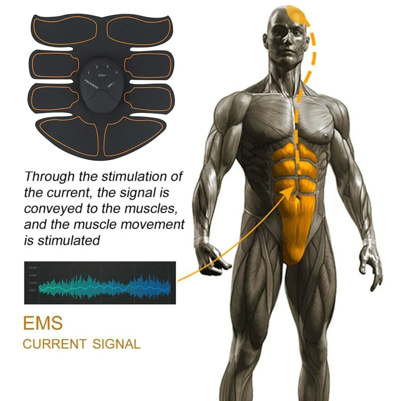 Get quicker results with the EMS Abdominal Muscle Toning Trainer ABS Stimulator Toner Fitness Binder Gym Belt