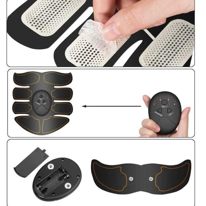 Get quicker results with the EMS Abdominal Muscle Toning Trainer ABS Stimulator Toner Fitness Binder Gym Belt