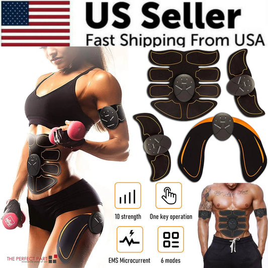 Get quicker results with the EMS Abdominal Muscle Toning Trainer ABS Stimulator Toner Fitness Binder Gym Belt